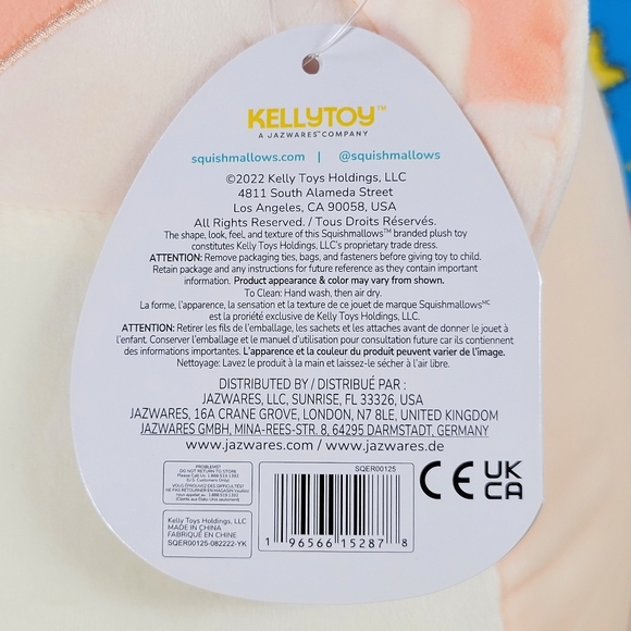 Squishmallow Tai the Sugar Glider with Bunny Ears 11" UltraSoft Easter Plush NWT - Picture 6 of 6